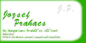 jozsef prahacs business card